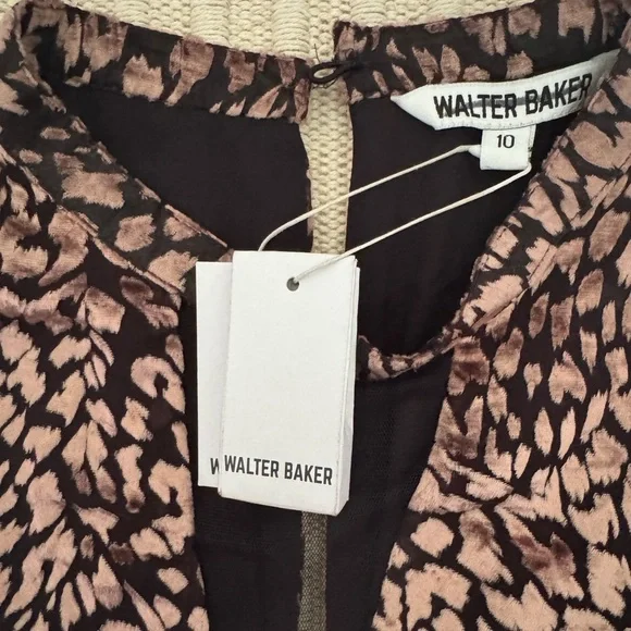 Walter Baker Women Rosalie Halter Mini Dress Leopard Print Size 10 - Picture 7 of 11